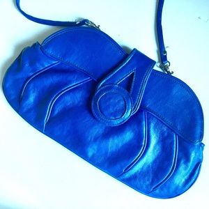 Vintage Bag | 80s Electric Blue Clutch